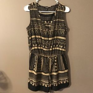 Black and Tan romper